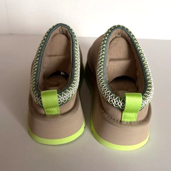 UGG Tazz Platform Slipper Mustard Seed/Vibrant Green 8 - Picture 13 of 15